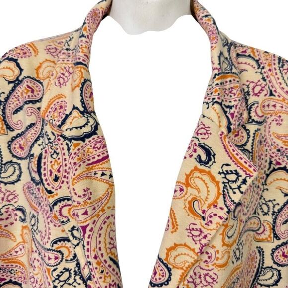 Cuddl Duds Lightweight Comfort Soft Knit Stretch Blazer Paisley Womens Jacket 2X - Picture 5 of 16